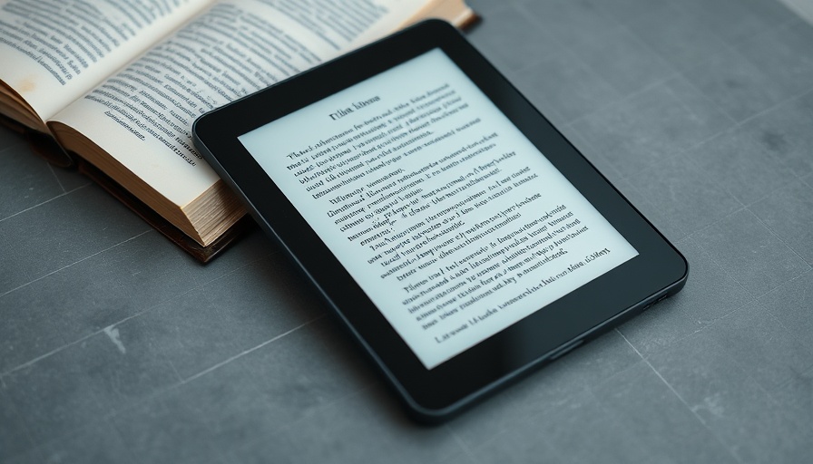 Boox Palma 2 eReader displaying text beside a classic book.