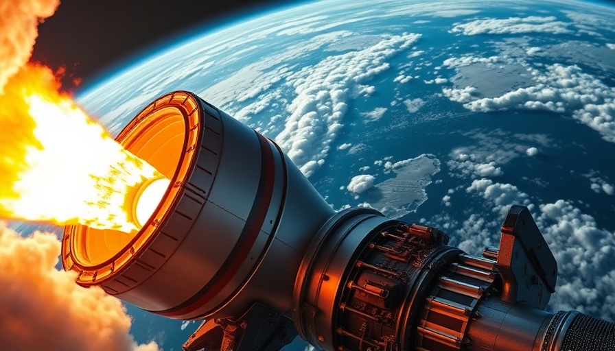 Starlink satellite launch with rocket engine flames against Earth's backdrop.