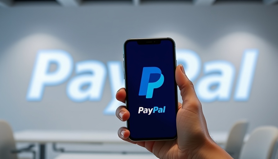 Smartphone displaying PayPal logo in front of larger PayPal background, related to Free Perplexity AI.