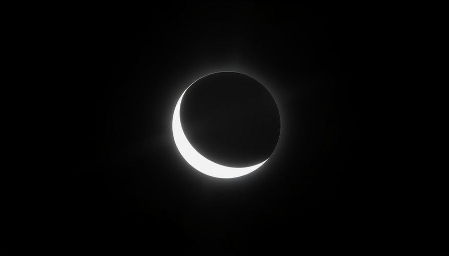 September 2025 partial solar eclipse captured in high contrast black and white.
