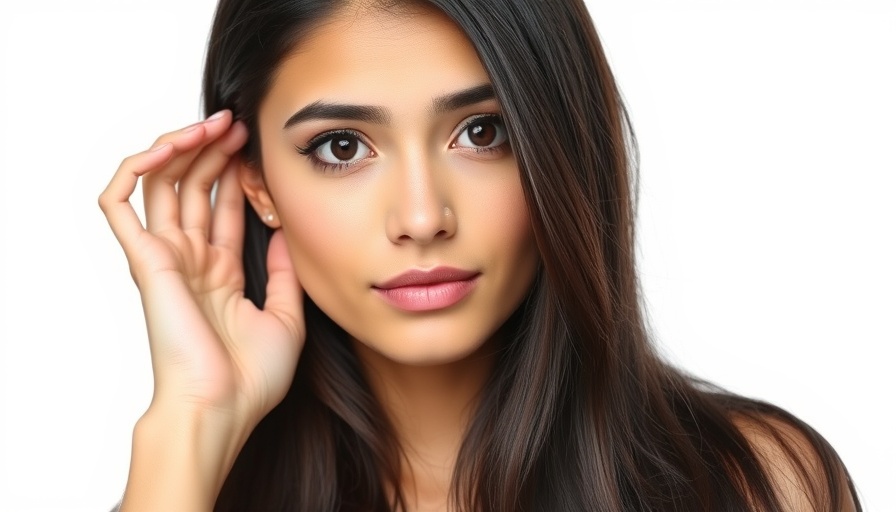 Young woman curious about AI-generated voices, listening intently.