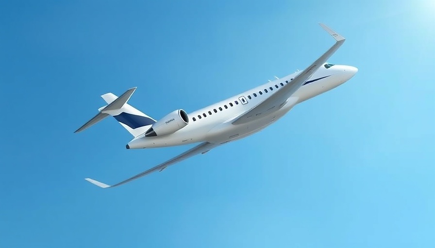 Premiumization in air travel showcased by elegant aircraft in blue sky