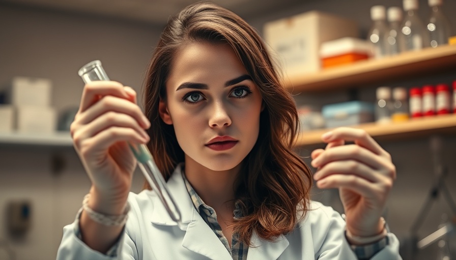Female scientist researching gut bacteria and sleep in a lab.