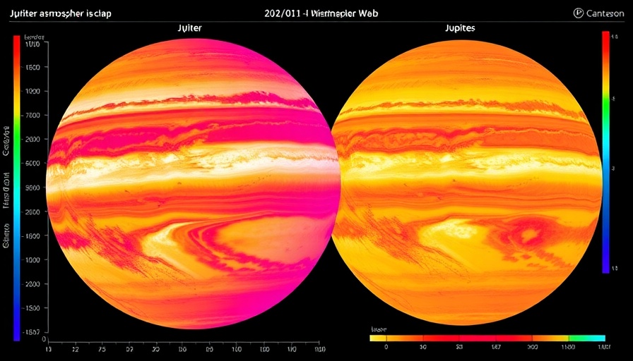 Heat maps of Jupiter showing water distribution