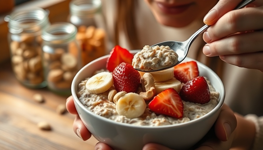Is skipping breakfast bad for your health? Person eating nutritious oatmeal.