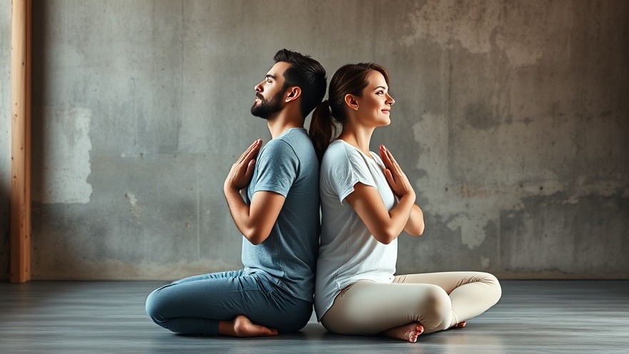 Couples yoga in a serene urban studio, enhancing emotional connection and trust.