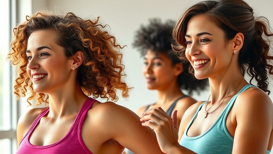 Vibrant women practicing safe exercise for fitness and emotional well-being