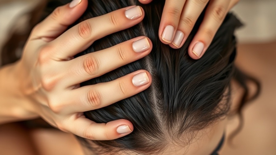 Close-up of hands massaging wet scalp, highlighting healthy hair techniques and DIY scalp treatments.