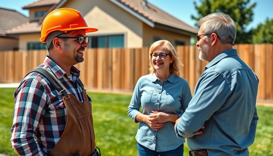 Roofing contractor discussing project with couple in Rockland County.