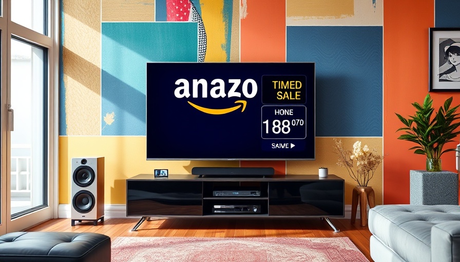 October Prime Day TV Deals countdown in modern living room.