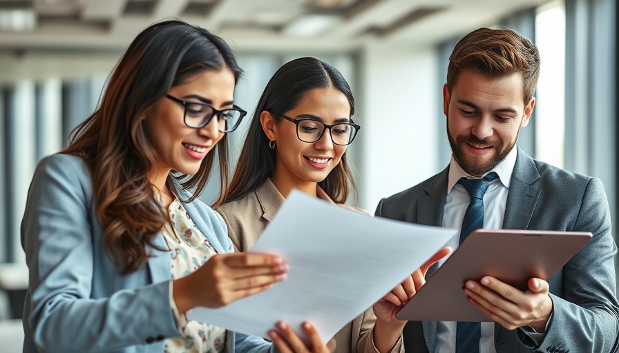 Young professionals discussing employee retention strategies in modern office.
