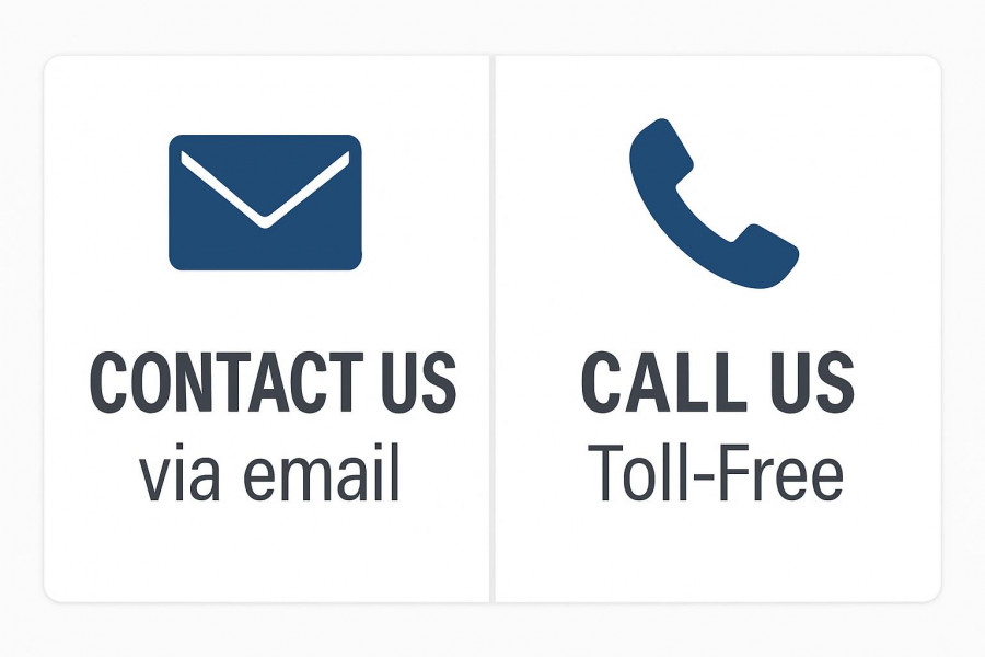 CONTACT USvia email, CALL USToll-Free