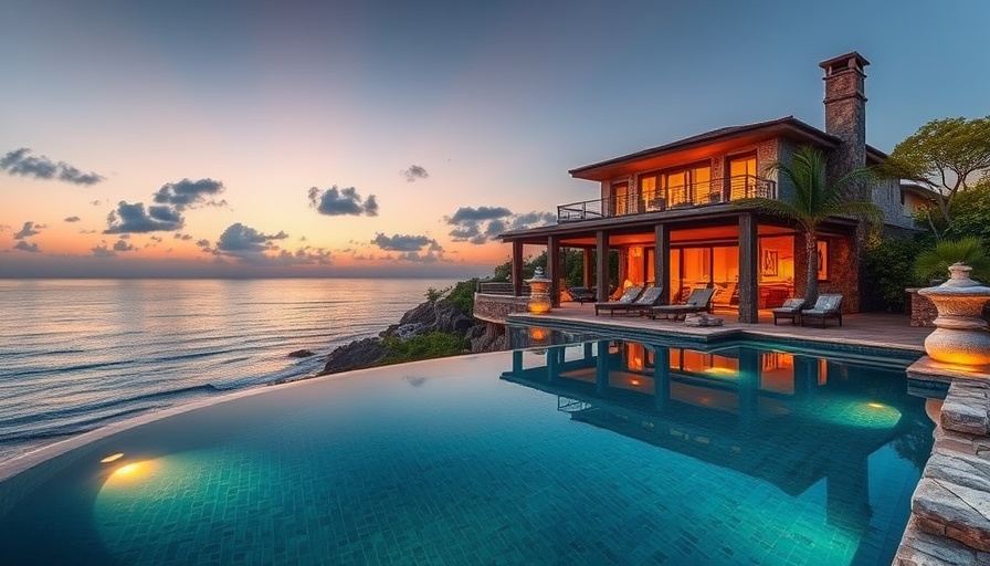 Luxurious La Paz beachfront villa with infinity pool and sea view.
