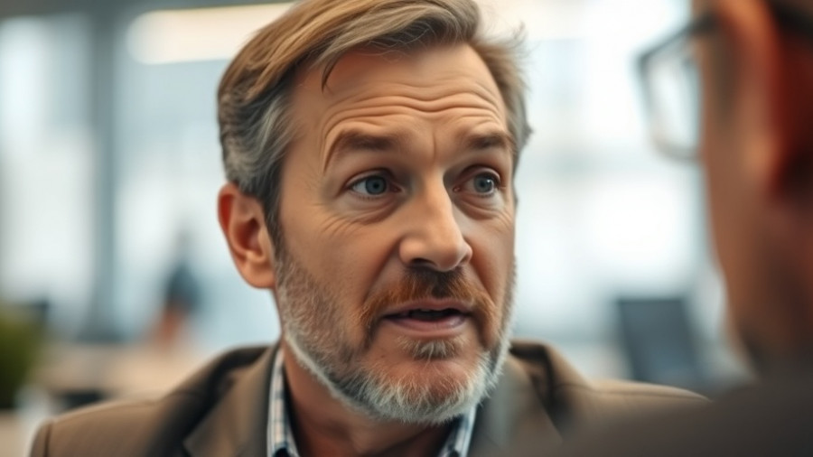 Mature man engaged in conversation highlighting the importance of human connection.