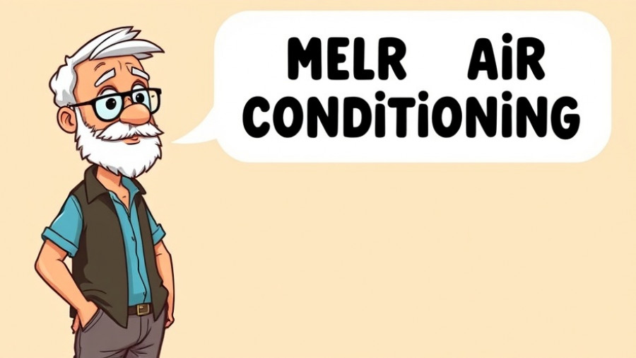Cartoon of bearded man discussing air conditioning humidity.
