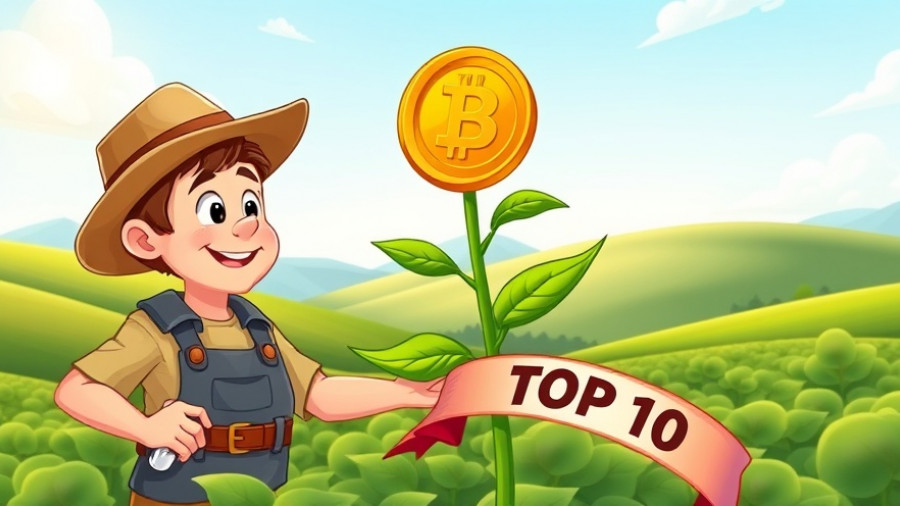 Illustration of AI startup funding growth with a plant and farmer.