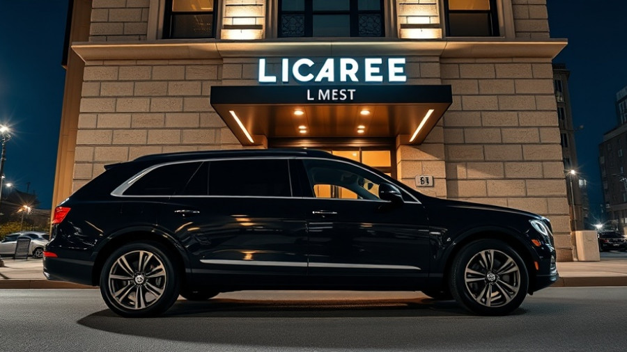 VIP Transport in Cabo San Lucas featuring a luxury SUV at night.