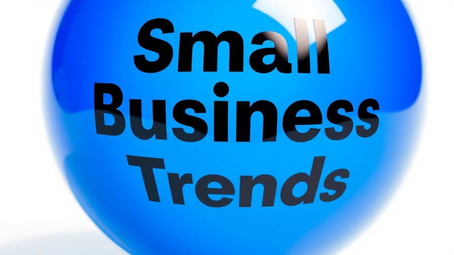 Glossy blue sphere with 'Small Business Trends' text.