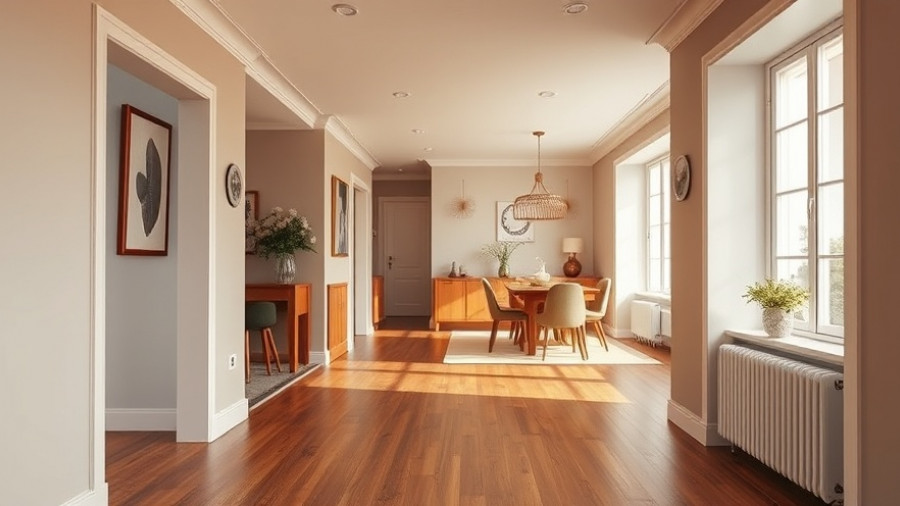Elegant hallway with modern decor, perfect for quick touch-ups for the holidays.