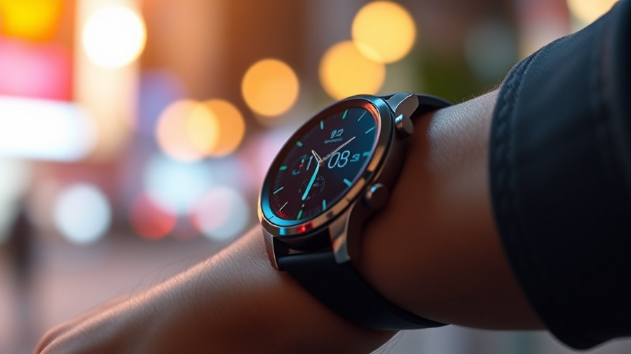Smartwatch highlighting AI wearable market growth.