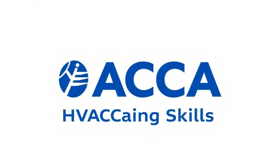 ACCA HVAC Skill Builder logo and text on white background promoting reversing valve in heat pumps.