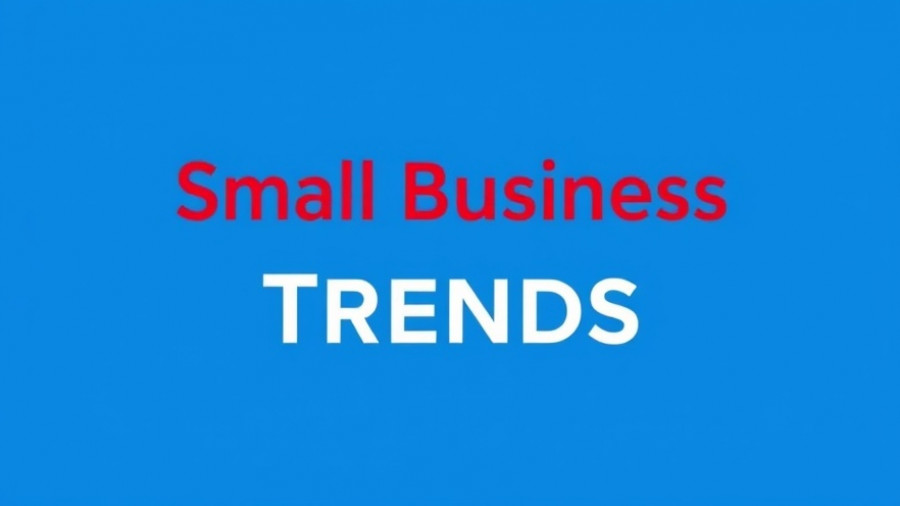 Text design with 'Small Business Trends' on blue background, BigCommerce Payments for small businesses.