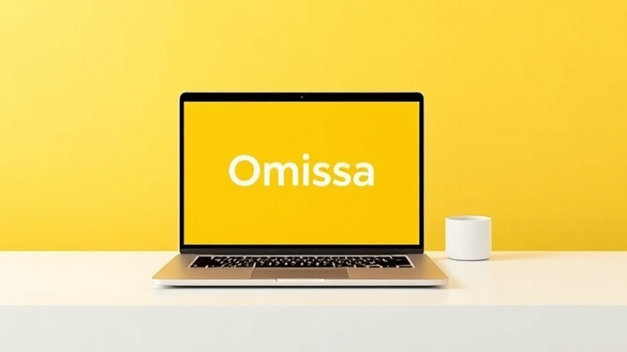 Omnissa Horizon hybrid work success displayed on a laptop screen with yellow background.
