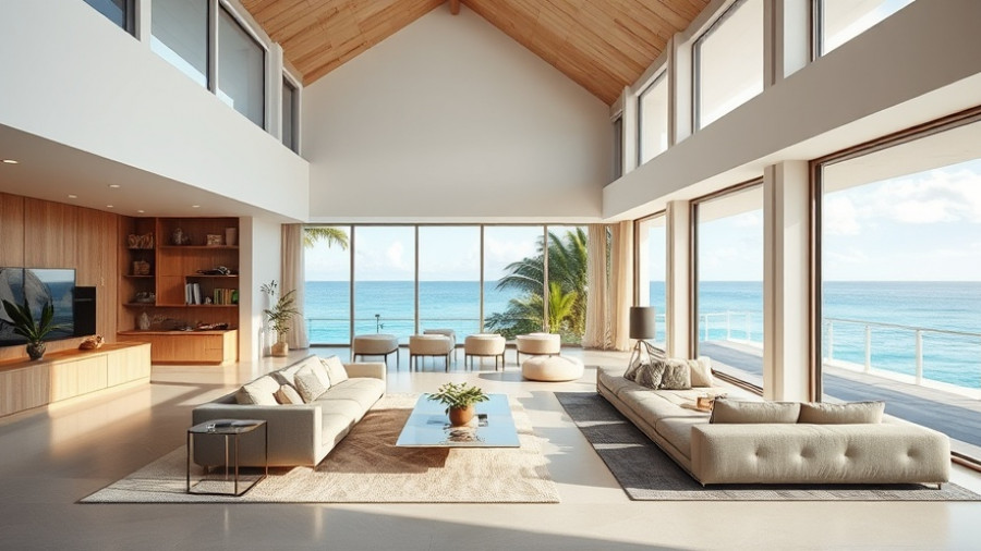 Luxury villa interior with ocean view in Cabo San Lucas travel.