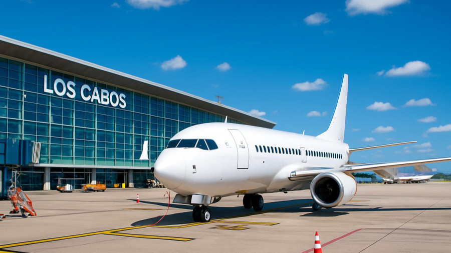 Los Cabos flights during government shutdown, airport view.
