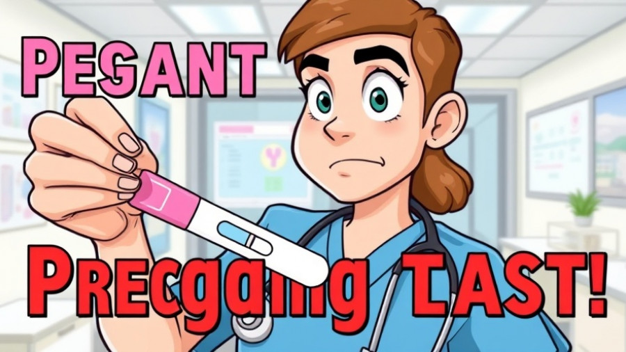 Overordered medical tests concept with doctor and pregnancy test.