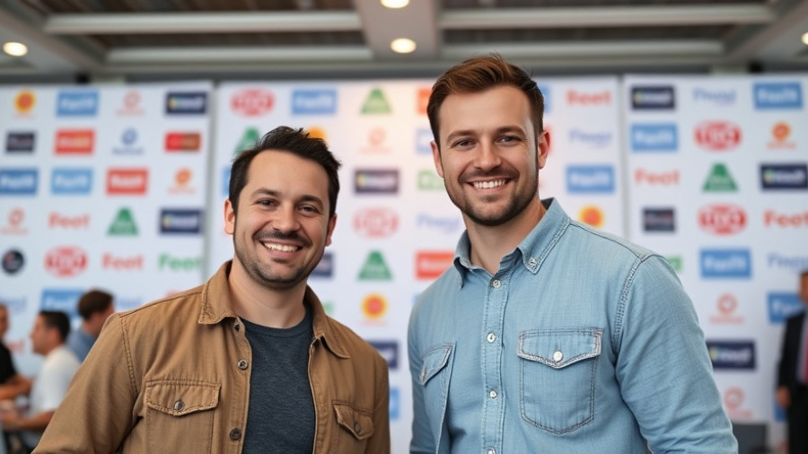 Beltone Venture Capital exits event with two men posing, casual setting.