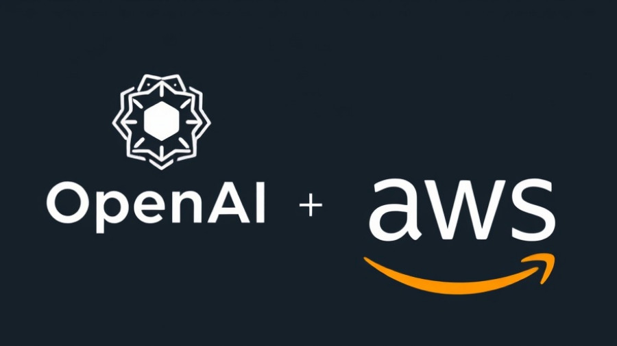 OpenAI Cloud Deal with Amazon: OpenAI and AWS partnership logos on dark background.