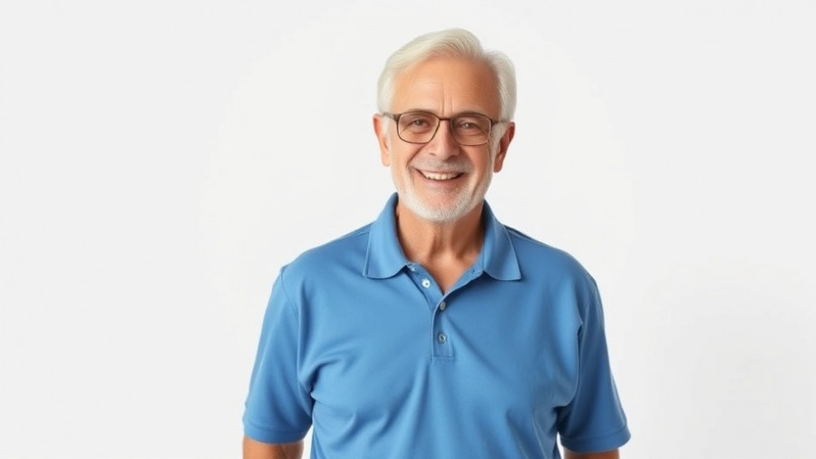 Elderly man smiling in blue polo, showcasing BOWA Remodeling Expertise.
