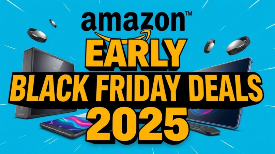 Amazon's Early Black Friday Deals 2025 promo graphic with devices