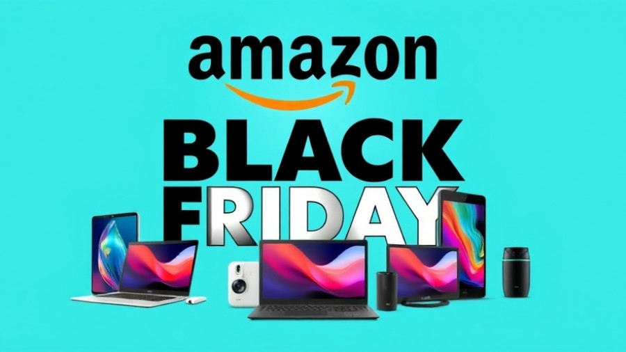 Amazon early Black Friday deals 2025 with product images and bold text.