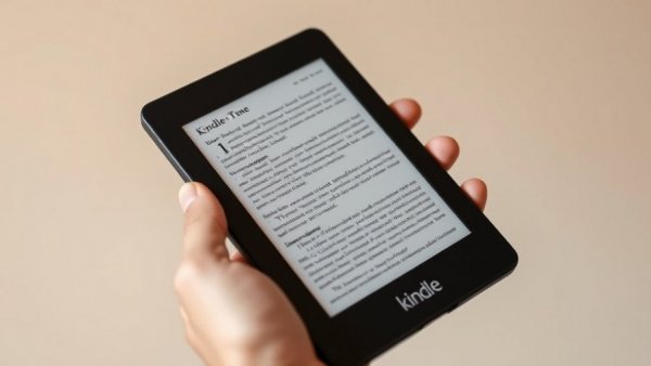 Close-up of Kindle e-reader for free apps reading experience.