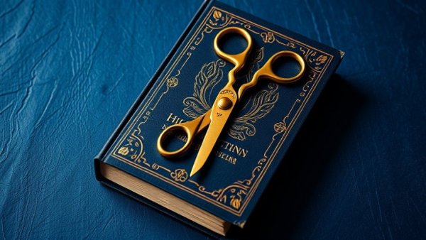 Book cover of 'Echoes of Small Things' with scissors on blue background, historical fiction based on real events.