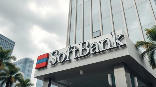 SoftBank sign symbolizing AI investments and ventures.