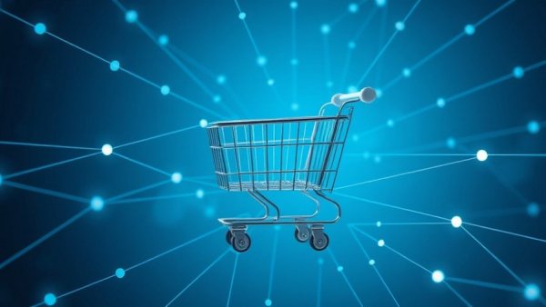 AI-powered e-commerce startup Keeyu funding depicted by a digital shopping cart.