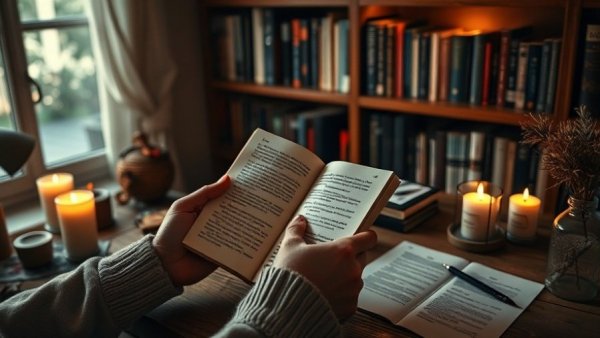 Trust your own reading journey: cozy reading scene with books and notes.