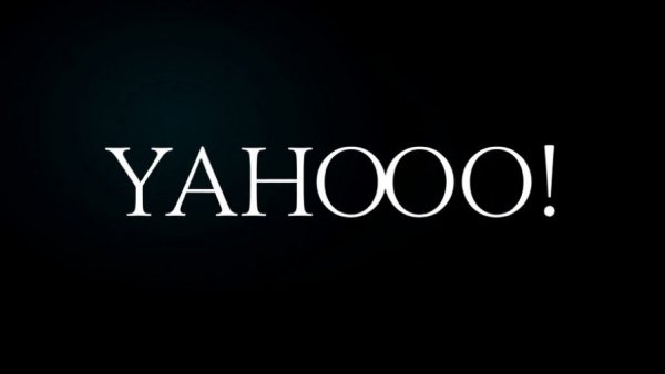 Yahoo Finance logo on dark gradient background, business growth capital.