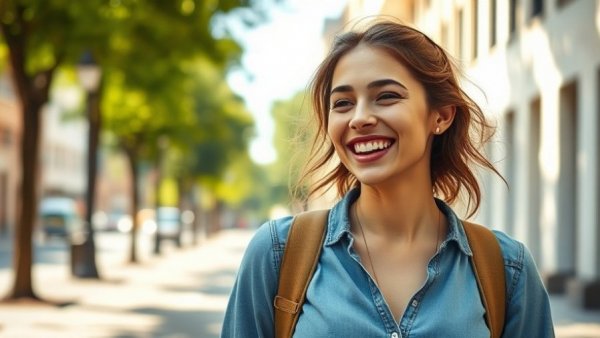 Smiling young woman outdoors, related to JPMorgan legal fees Charlie Javice