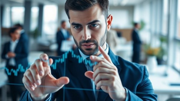 Businessman analyzing virtual financial graph in office, Venture Capital in Africa.