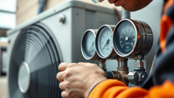 EPA expands refrigerant options: HVAC technician with gauges.