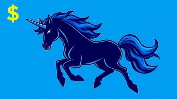 Stylized unicorn representing unicorn startups October 2025, digital art