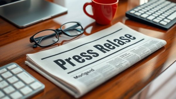 Press release on a desk with glasses and coffee, related to independent HVAC contractors.