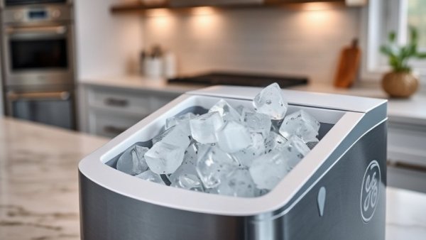 GE Opal Nugget Ice Maker filled with ice cubes on a countertop for Black Friday Deals.