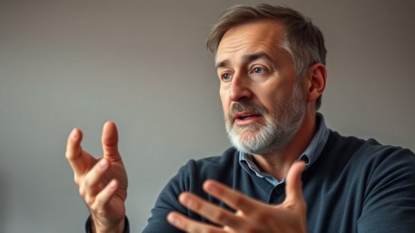 Confident speaker gesturing, illustrating business growth capital concepts.