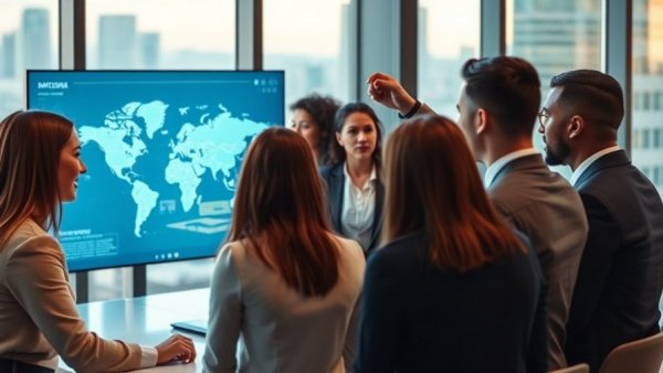 Professionals discussing nearshoring vs offshoring strategy.