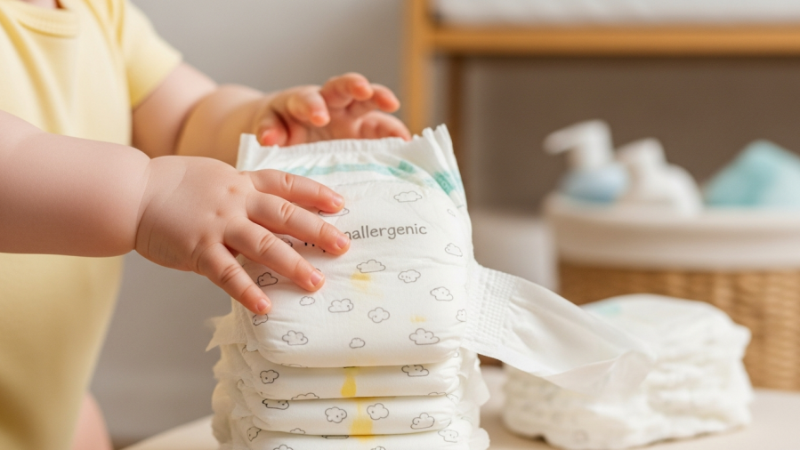 image showing the importance of Hypoallergenic baby diapers